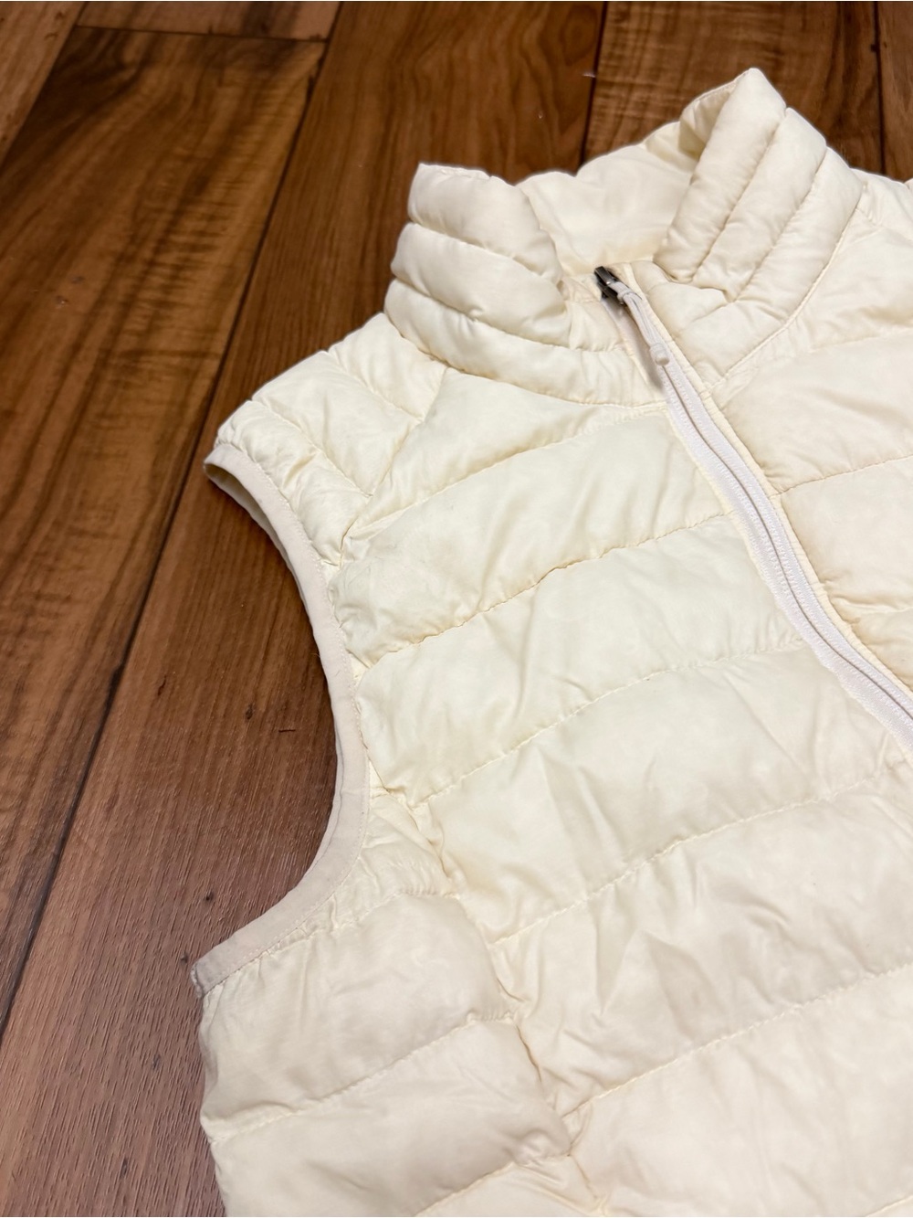 Patagonia Down Puffer Vest Cream Quilted Insulated Jacket Womens Medium - Picture 6 of 14